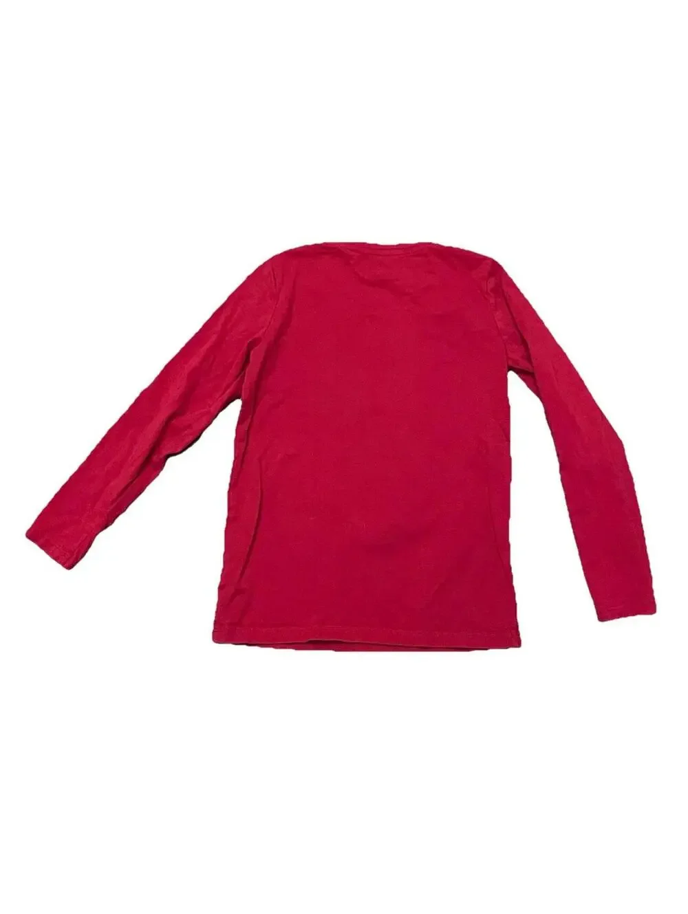 J.Crew Crewcuts Red Sequin Bow Long Sleeve Top Girls M 8-9 Holiday Shirt